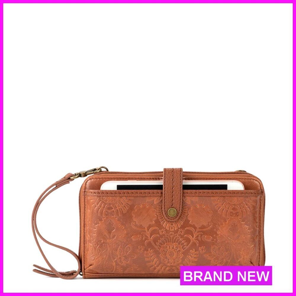 Leather Crossbody Bag with Smartphone Pocket & Card Slots